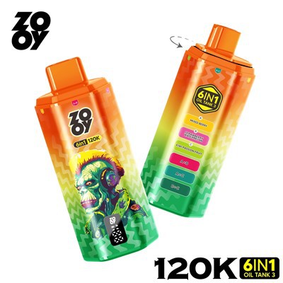 ZOOY 6 V 1 PRÍCHUTÍ 120 000 veľkoobchodná E-cigareta