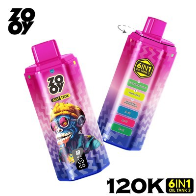 ZOOY 6 V 1 PRÍCHUTINY 120K veľkoobchodný vape